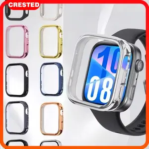 Diamond /TPU /Tempered Glass PC Case for Huawei Wacth Fit 4 / Huawei Watch Fit 4 Pro Anti Gores Screen Protector Bumper Cover Accessories Jam Tangan Smartwatch for Huawei Fit 4