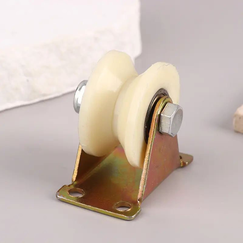 Ròng Rọc theo dõi con lăn có rãnh bằng Nylon, V / U, với giá đỡ, Ròng rọc nặng, thích hợp cho cửa có rãnh, có kích thước 30mm và 50mm, có gót trượt 6