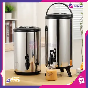 JH MART - Termos Jumbo Stainless Steel Milk Tea Bucket Dispenser Air Minum Besar 6 8 12 Liter Premium Quality Kitchenware
