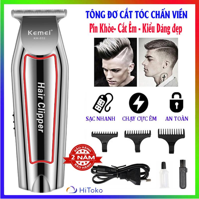 Tông đơ cắt tóc, Tông đơ chấn viền Kemei KM-032 tạo kiểu tóc dễ dàng, tăng đơ, máy cắt tóc