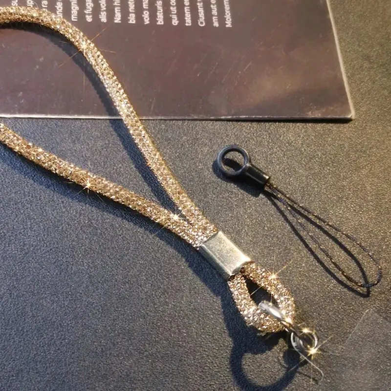 Rhinestone Decorated Phone Lanyard, Fashionable Phone Lanyards, Durable Short Phone Charm for Women, Phone Accessories for Daily Use 6