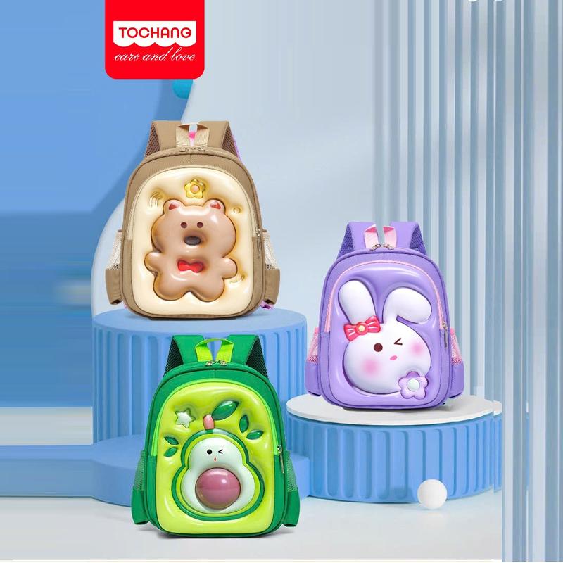Balo cho bé trai bé gái mầm non mẫu giáo ba lô trẻ em TOCHANG, cặp đi học cho bé 1 - 5 tuổi (MN05)