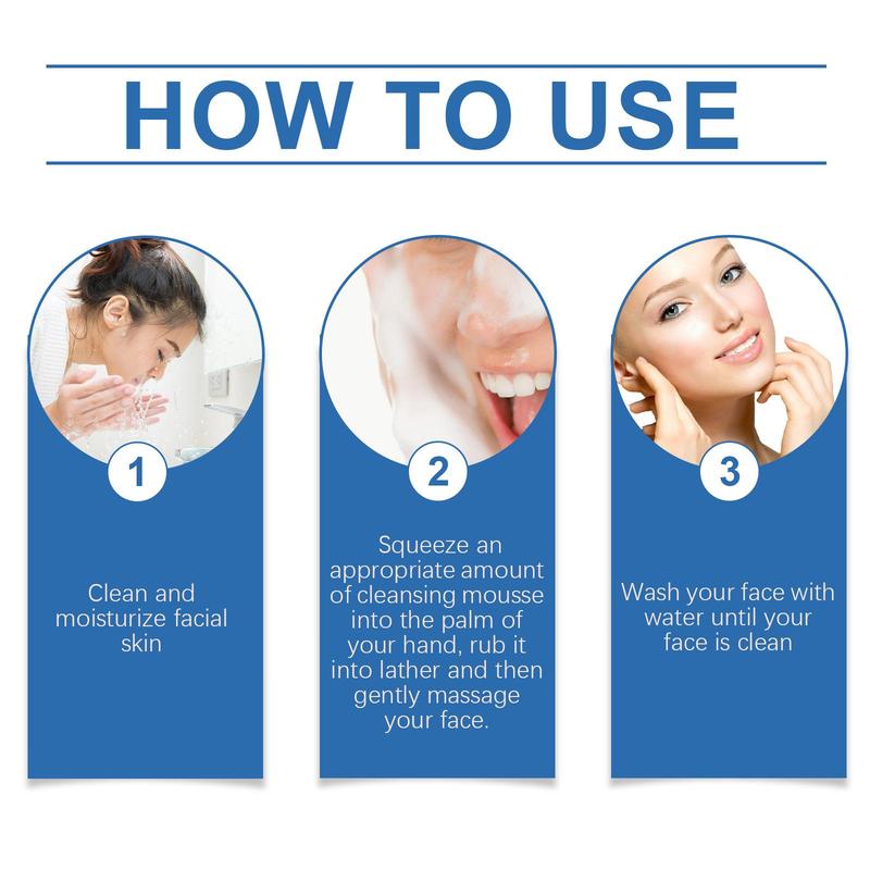 Hyaluronic Acid Cleansing Mousse, Gentle Cleansing & Moisturizing Facial Cleanser, Facial Skin Care Product for Women & Men 8