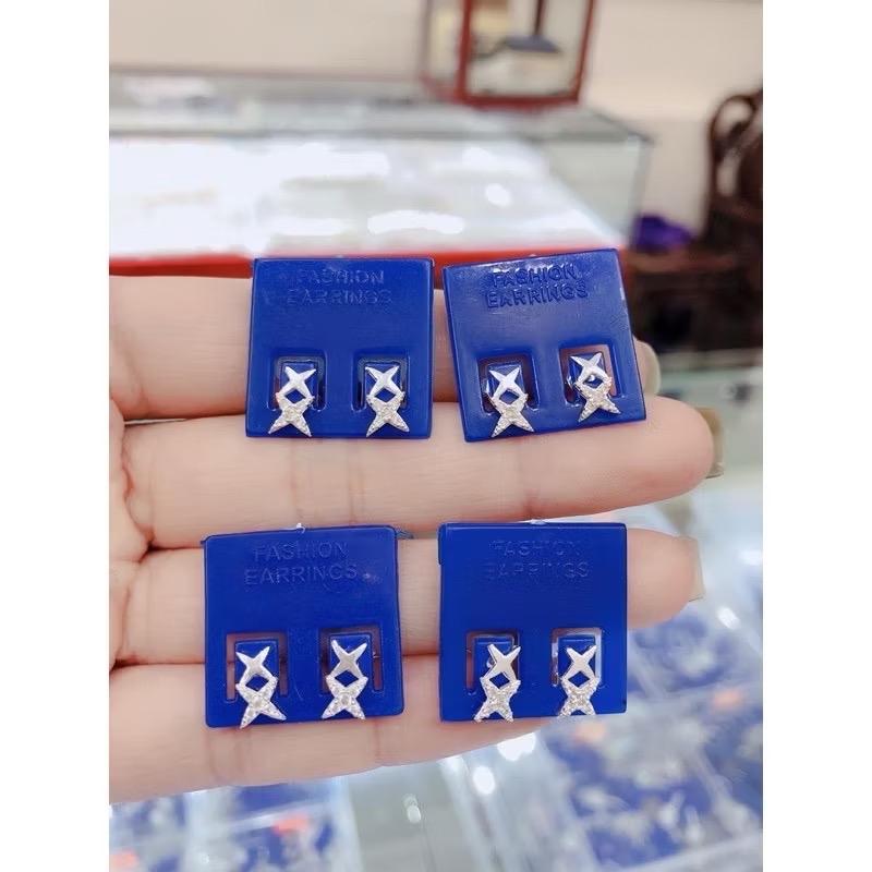 Bông tai sao đôi cá tính bạc ta DTJ khuyên tai cho cả nam và nữ 2