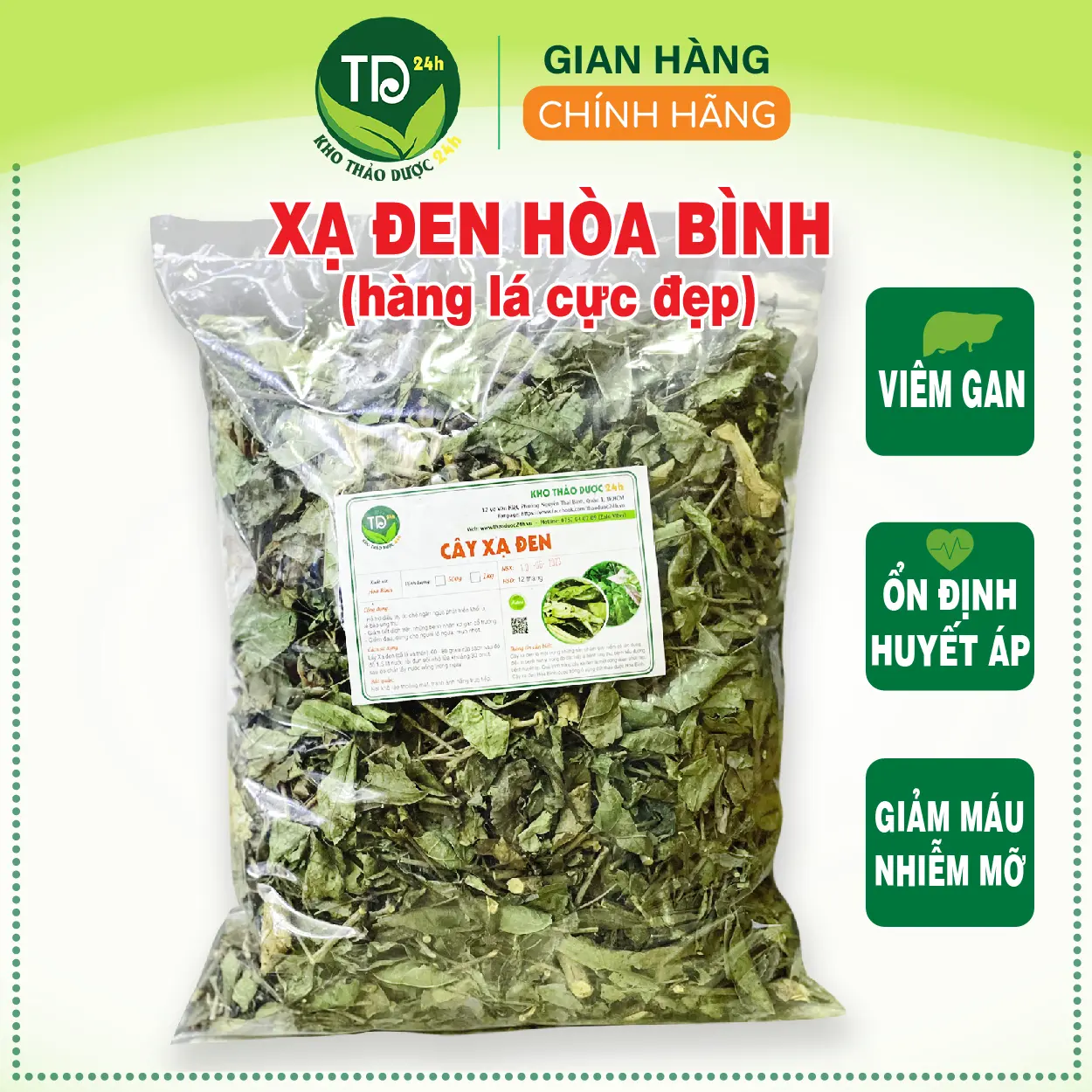 Xạ đen Hoà Bình chính hiệu, hàng lá cực đẹp, bảo vệ lá gan cho cả gia đình