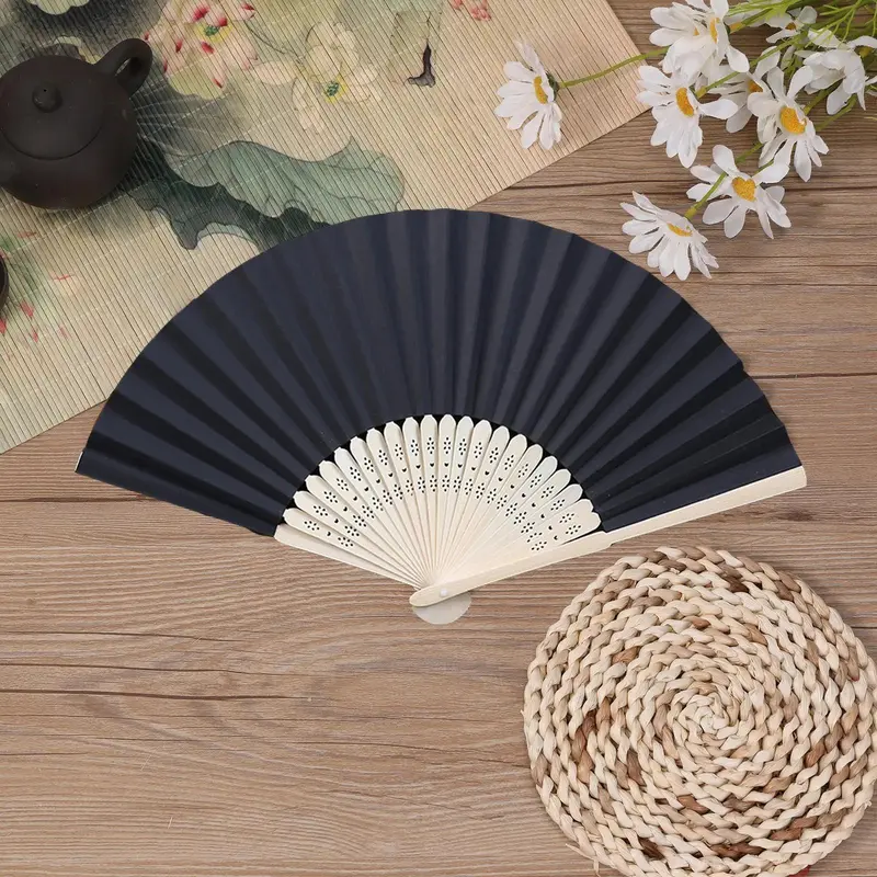 Hollow Out Design Bamboo Fan, 1 Count Portable Pink Folding Hand Fan, Decoration for Home Wedding Party, Mini Fan, Decorations Supplies, Decoration Items 5
