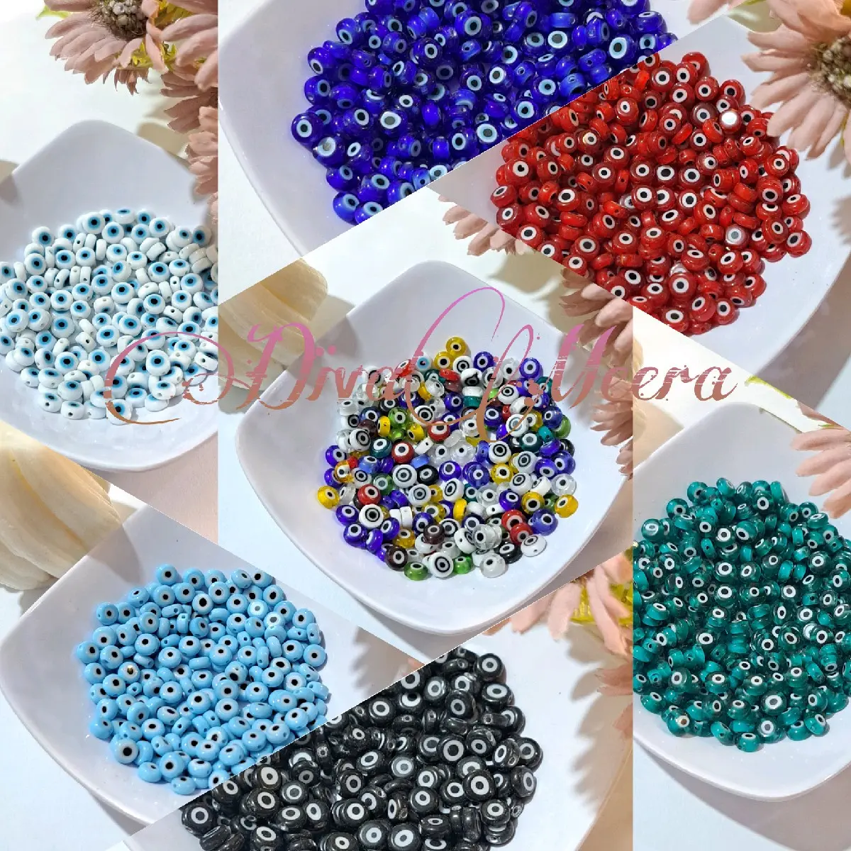 Mote Evil Eye pipih 6 mm