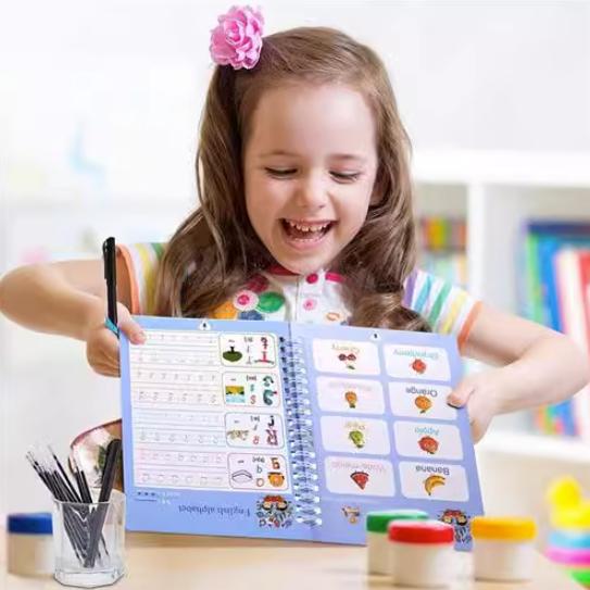 BISA COD 5957 Buku Edukasi Anak Belajar Menulis Huruf / Set Buku dan Pulpen Tinta Note Stationery 0