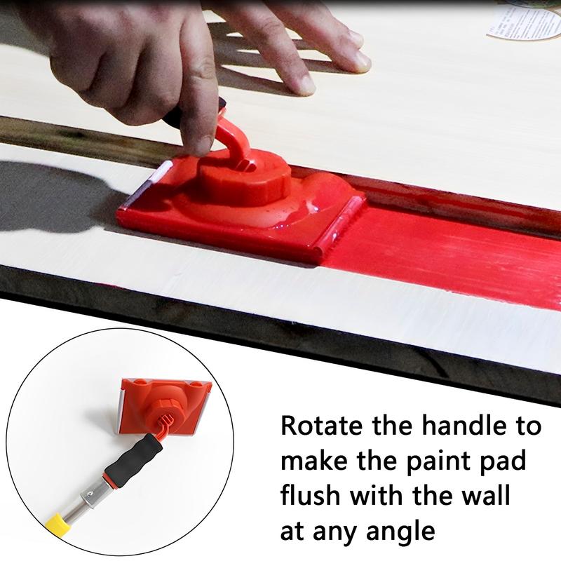 Product Introduction of Paint Edge Trimmer Plastic Trim Paint Edger Adjustable Wall Corner Pad Painter with Rotatable Handle and 2 Sponge Brushes Ceiling Hand Painting Brush for Wall Ceiling Door 7906D 21