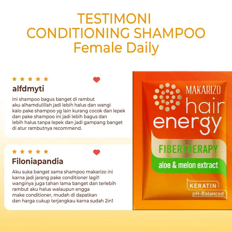 Makarizo Hair Energy Fibertherapy Conditioning Shampoo Aloe Melon 9 mLx12 5