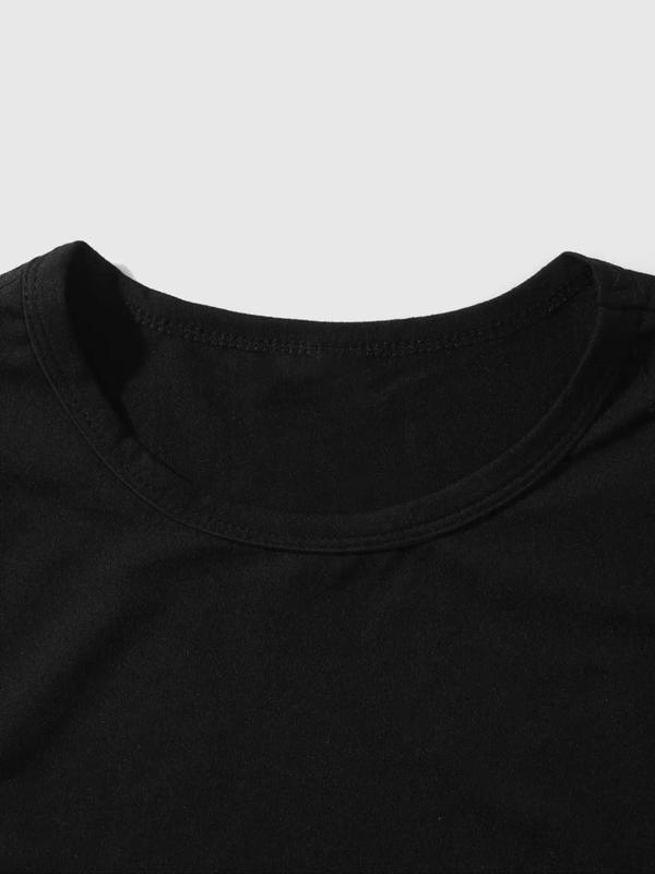 Women's "Cowboy Time" Slogan Print Round Neck Tank Crop Top, Casual Comfy Sleeveless Cropped Top for Daily Wear, Casual Top for All Seasons 2