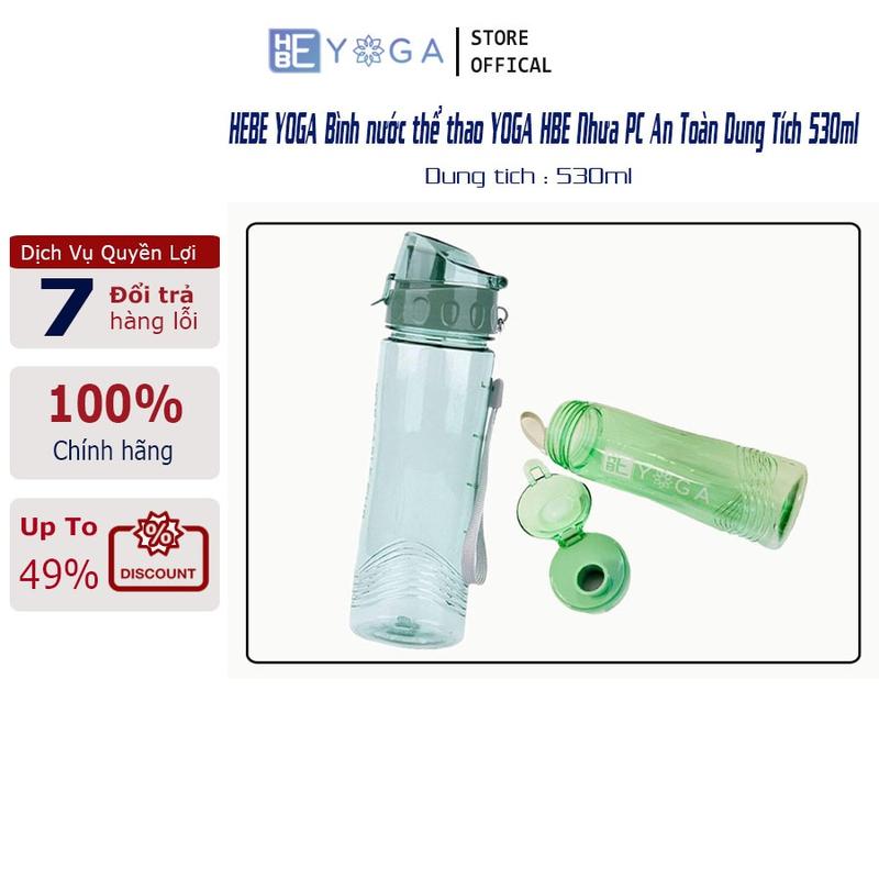 Bình Nước Thể Thao Gym YOGA Hebeyoga 530ml Nắp Bật Cao Cấp