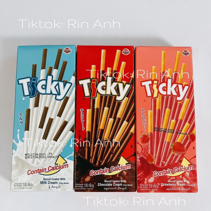 Lốc 13 hộp Bánh que ticky thái lan Snack Sô Cô La