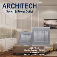 Gambar Architech Venus A69-BK04B Sakelar/Saklar/CETEKAN Lampu 4 Gang 2 Arah - 4GANG 2ARAH dari ARCHITECH INDONESIA Kota Administrasi Jakarta Utara 4 Tokopedia