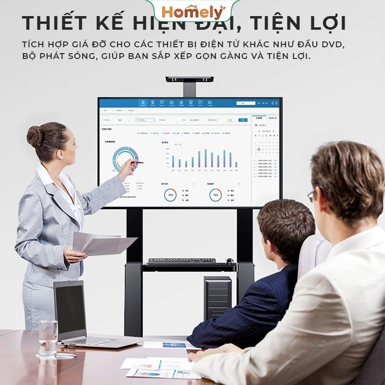  Giá treo tivi di động 55 - 85 INCH  với thiết kế kệ có bánh xe tiện lợi  - GM172 