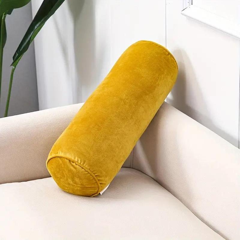 Product Introduction of Solid Color Round Pillow, 2 Counts Soft Comfortable Throw Pillow, Sofa Cushion, Neck Pillow for Home Living Room Bedroom Sofa Bed 6