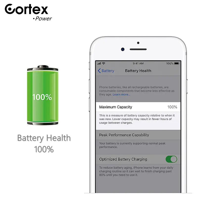 Cortex Power Baterai iPhone 7Plus  / 7+ / 7P  Double Power IC High Capacity Batre Batrai Baterai Battery Original 4