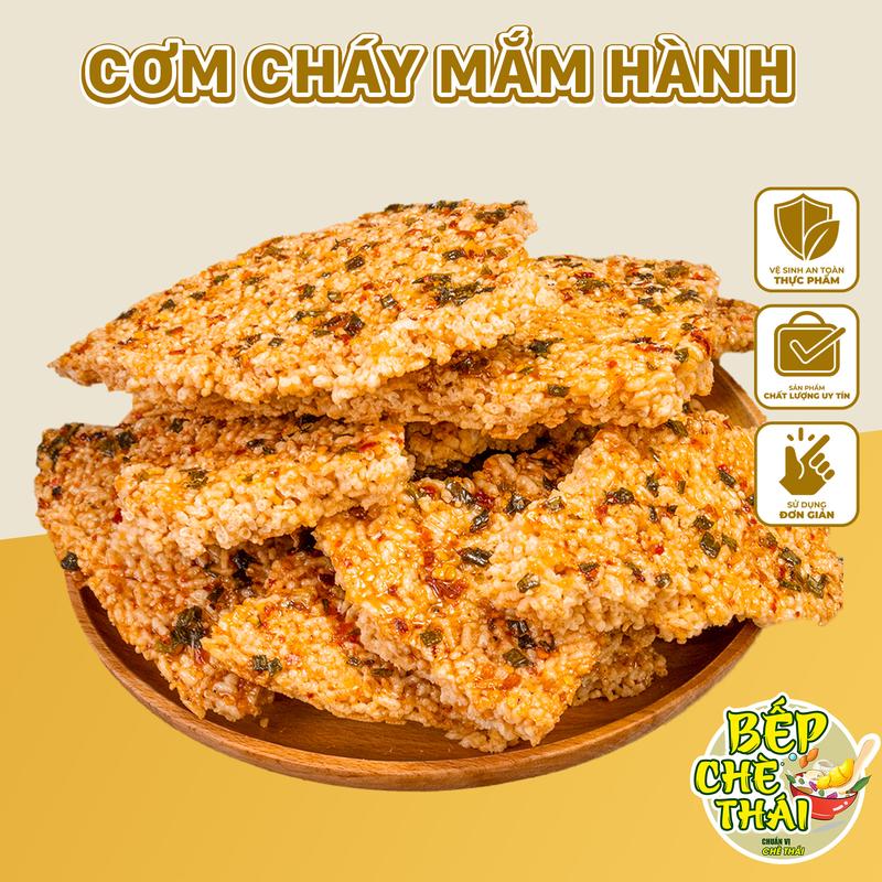 Cơm cháy mắm hành - cơm cháy đáy nồi - túi 200gr 500gr - đồ ăn vặt - bếp chè thái Snack Food