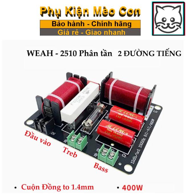  Mạch phân tần loa 2 đường tiếng bass 50-40-30 to khỏe 400w WEAH2510 phân tần bass treb công suất lớn 