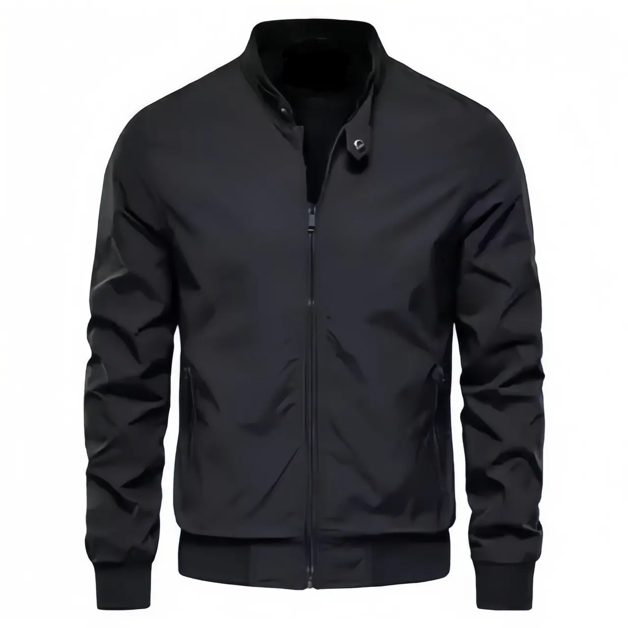 D05-Áo khoác dù nam thời trang, cổ có nút bấm, Menswear