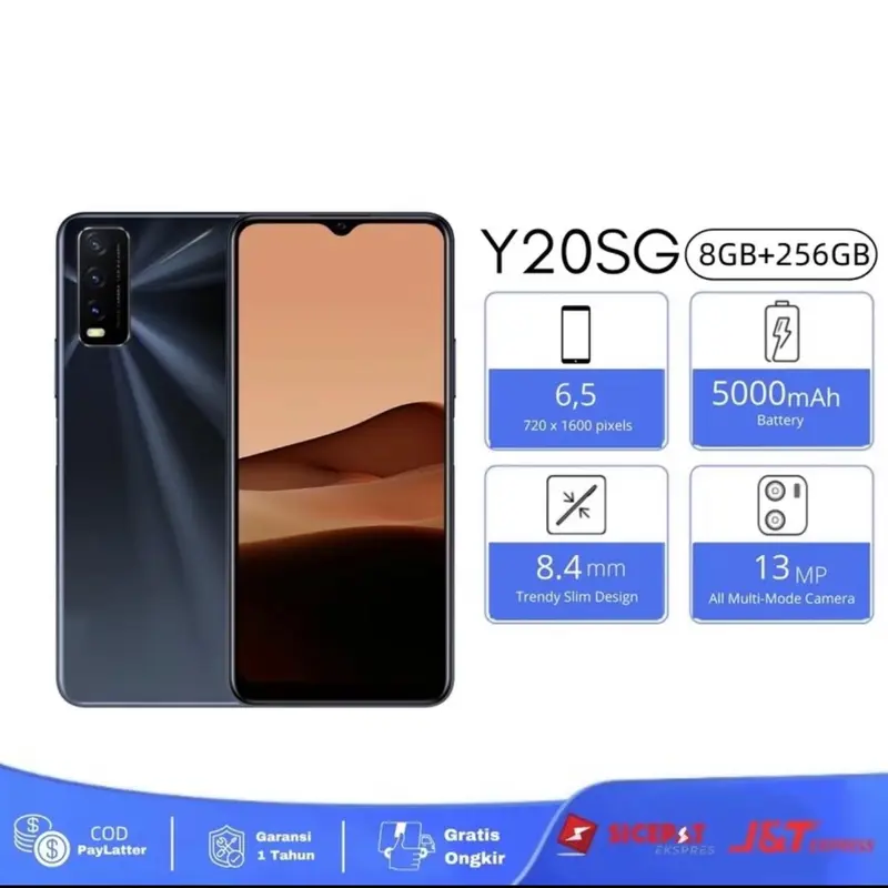 ￼[NEW] Y20s 8/256GB 5000 mAh 6.51 inches Garansi 1 tahun smartphones Ponsel promo hp baru ip  murah 2