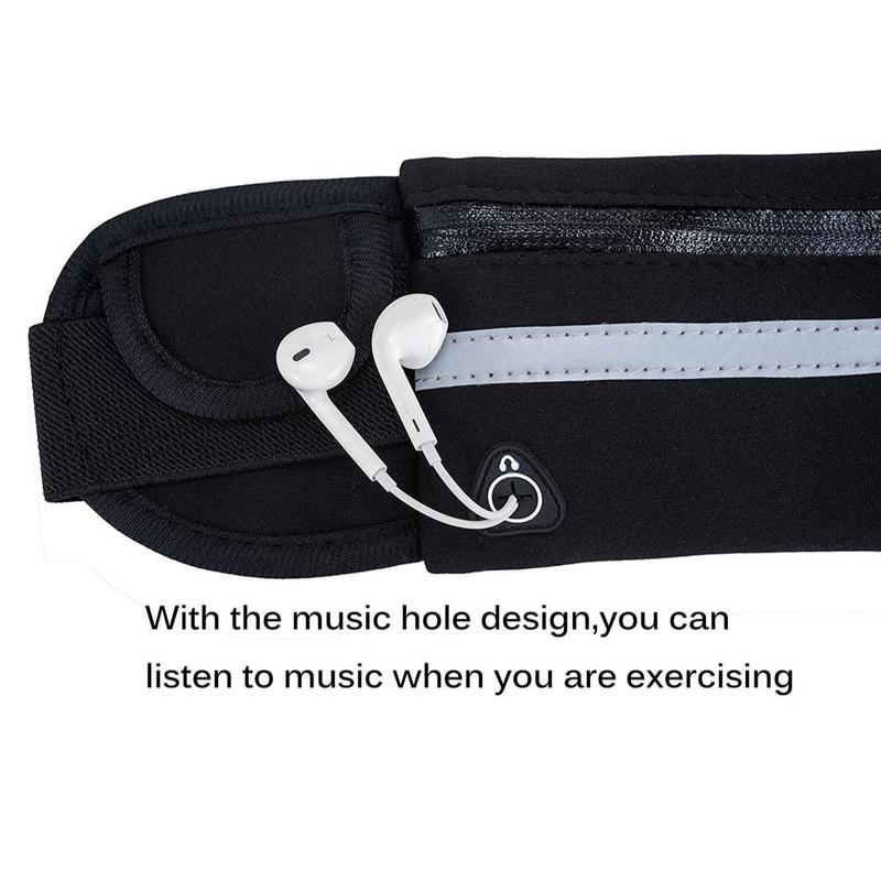 Product Introduction of Outdoor Sports Waist Bag, 1 Count Waterproof Running Storage Bag with Water Bottle Holder, Running Supplies for Men & Women 5