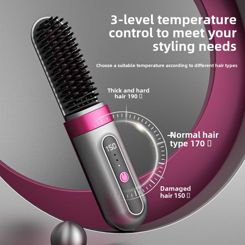 Xia Xin Hair Straightener Brush Wireless Charging Hair Comb Negative Ion Straightener Portable Electric Comb 3