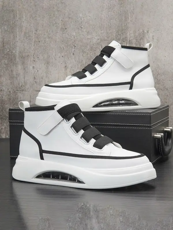 Men's Fashion Casual Low Top Sneakers with Velcro Design, 1 Pair Lightweight Breathable Comfortable Sports Running Shoes for Daily Wear, Perfect for Students and Outdoor Sports 0