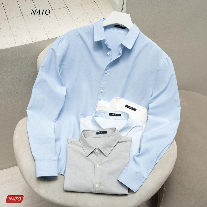 Áo Sơ Mi Tay Dài OXFORD Sọc Trơn Somi Nam Nữ Form Regular Fit Vừa Vặn Cao Cấp Lịch Sự Local Brand Unisex NATO Menswear Cổ Bẻ Đơn Giản Cổ Tròn