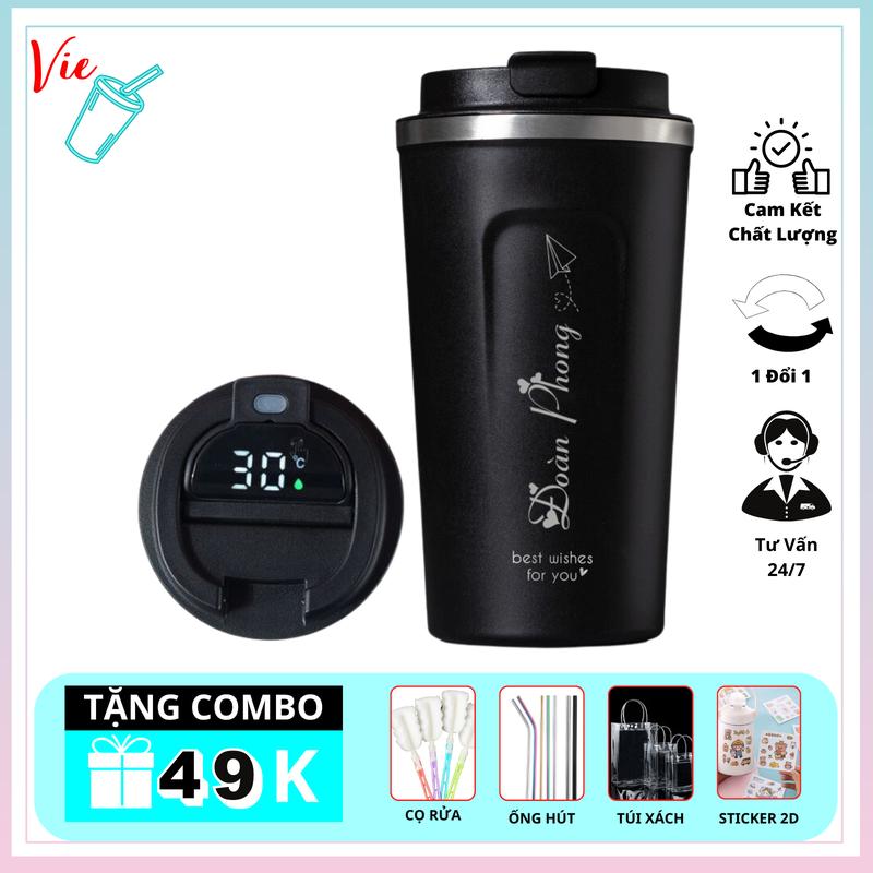 Bình Giữ Nhiệt VieCup Cốc Giữ Nhiệt Coffee Holic Inox 304 - Khắc Tên Theo Yêu Cầu và Quà Tặng