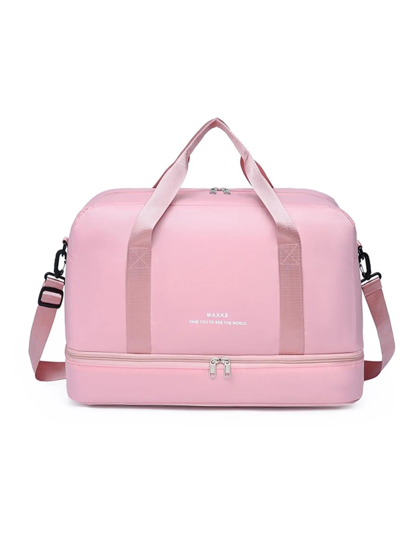 Large Capacity Travel Bag, Multi-functional Dry & Wet Separation Travel Bag, Zipper Travel Bag with Shoe Compartment, Travel Organizer