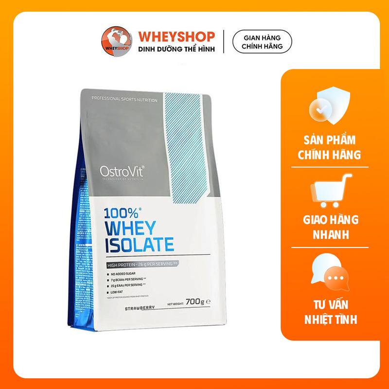 [ Freeship ] [ Mẫu Mới ] Sữa bột hỗ trợ phát triển cơ Ostrovit Whey Isolate (700g) - WHEYSHOP VN