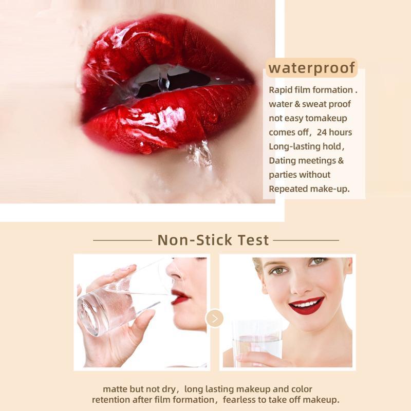 Product Introduction of Non-stick Cup Long Lasting Matte Lipstick, Velvet Matt Finish Lip Gloss, Easy Coloring Lip Stick for Girls & Women Makeup, Music Festival Makeup Supplies 13