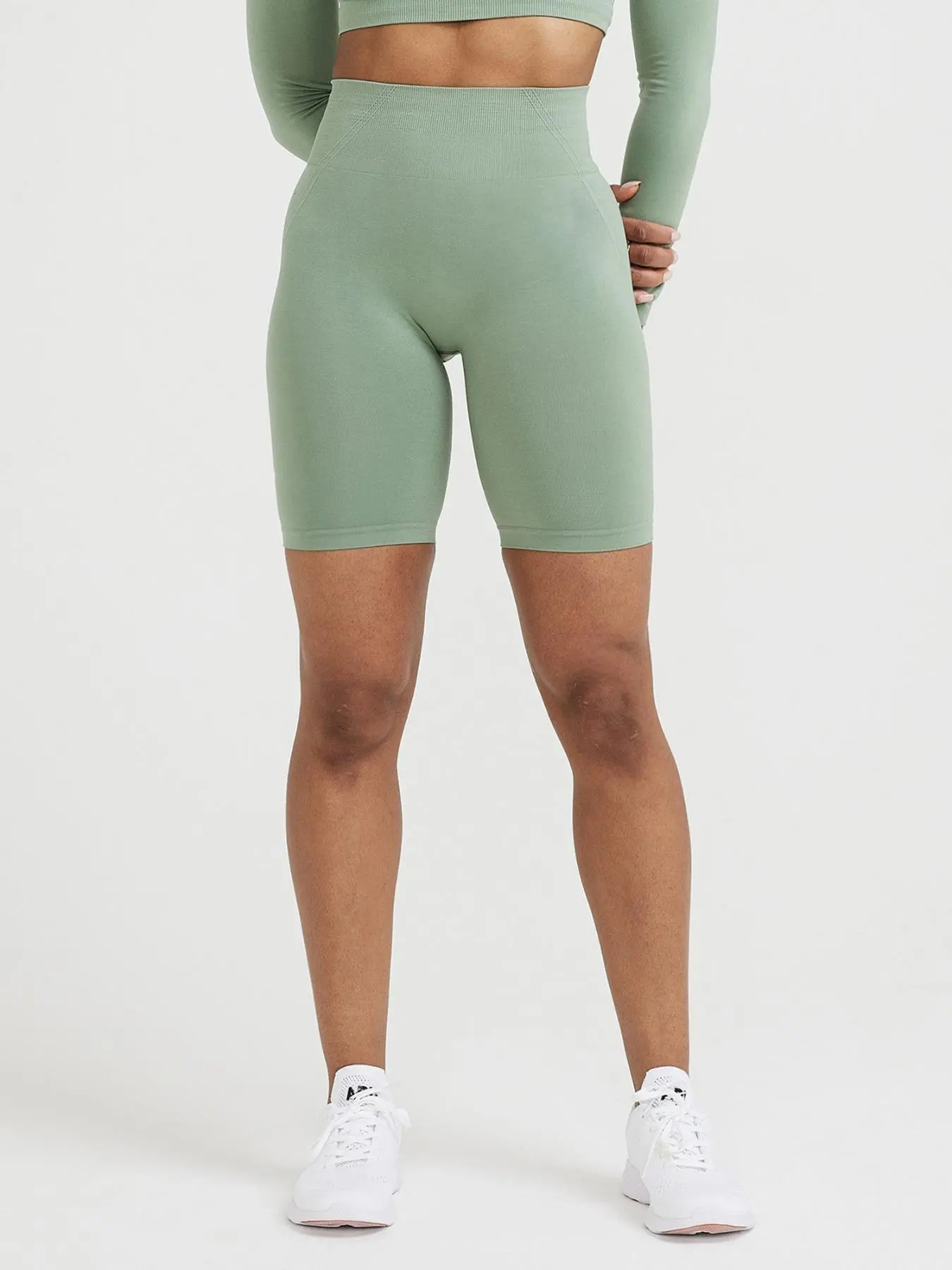 Women's Solid Color High Waist Shorts, Casual Comfy Breathable Skinny Shorts for Yoga Gym Workout Running, Ladies Summer Bottoms