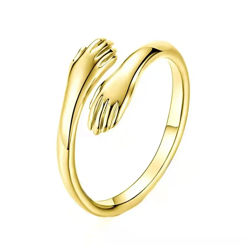 Nhẫn Tay Hở Có Thể Điều Chỉnh Yunjin, Thời Trang Phong Cách Hàn Quốc, Dễ Phối Đồ Thanh Lịch, Nhẫn Ôm Tình Yêu Thích Hợp Cho Các Cặp Đôi, Hàng Nhà Máy Bán Buôn 3