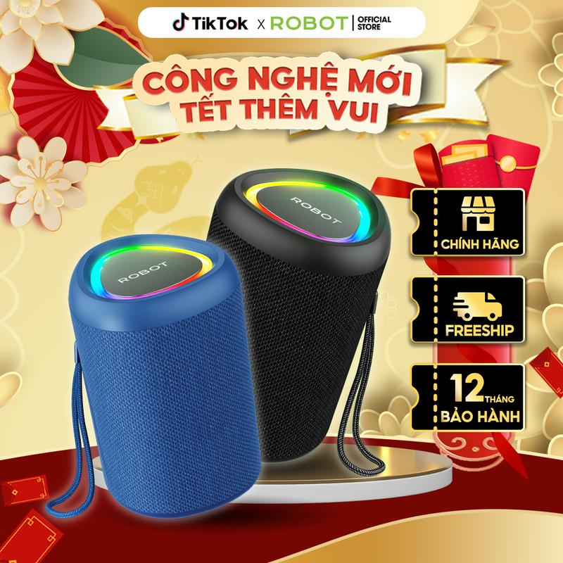 BH 12 Tháng | Loa Bluetooth Bass Mạnh Mini ROBOT RB120 Công Suất 5W Led RGB Kháng Nước IPX4 - Hỗ Trợ Kết Nối AUX/ Thẻ Nhớ Có Thể Kết Nối Đồng Thời 2 Loa | Loa Thông Minh Có Dây Đeo