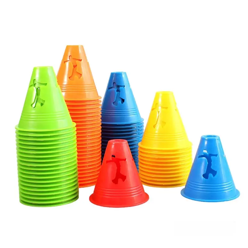 Combo 10 cốc nấm tập luyện đục lỗ patin cao cấp, chướng ngại vật tập luyện patin theo hàng, slalom patin Nam Cao Su