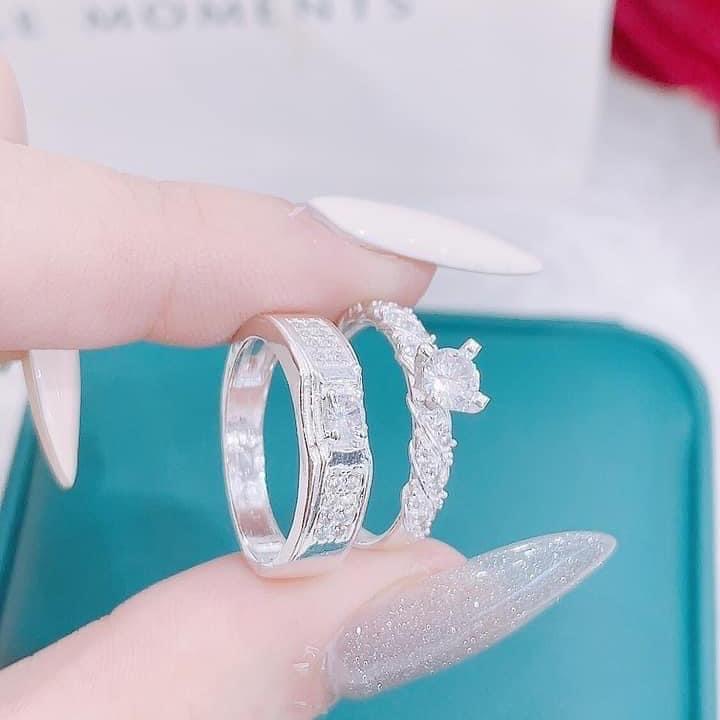 8 Mẫu nhẫn đôi Bạc ta siêu hot nhẫn cặp Bạc ta- Vàng bạc Khải Khải