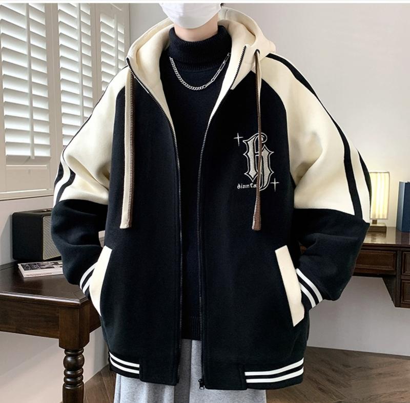 Áo Khoác Hoodie Nam Nữ Unisex Fom Rộng Thêu Hoạ Tiết Chạy Sọc Tay Đẹp Sang Chất Ngất Menswear Đen