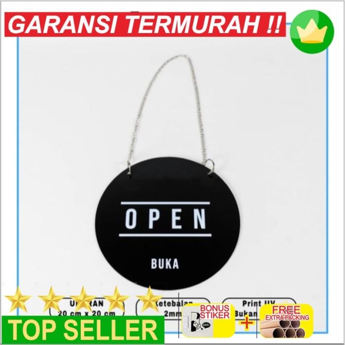 OPEN CLOSE AKRILIK SIGN/ BUKA TUTUP SIGN / SIGN SYSTEM Putih 20 cm 1