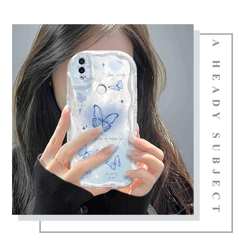 Product Introduction of Casing hp RedmiNote7/Note7PRO/Note7S  Kupu-kupu lucu transparan gelombang soft shell wanita mewah ringan kelas atas all-inclusive anti-fall case 41