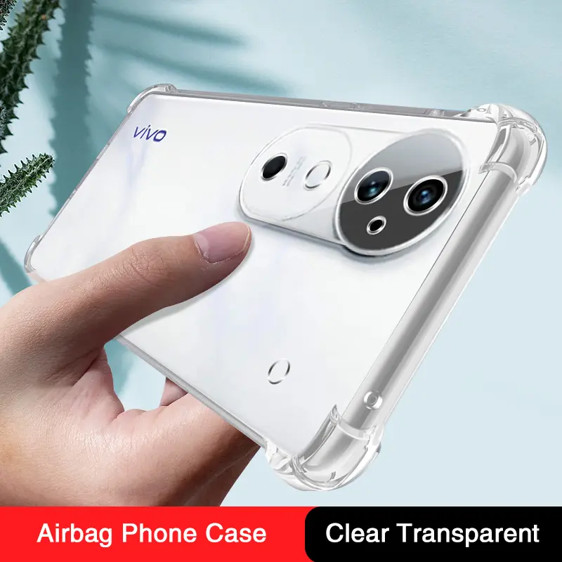 Silicone Shockproof Phone Case for Vivo V40 Pro 5G V40pro V 40 S19Por 2024 Shell Airbag Transparent Original Soft High Qualtiy Back Covers Fundas