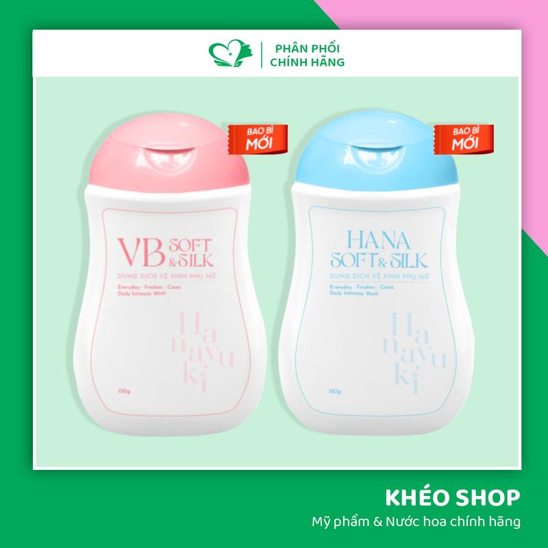 Dung Dịch Vệ Sinh Phụ Nữ Hanayuki VB Hana Soft Silk Ngăn Mùi Cân Bằng PH Giảm Nấm Ngứa - 150g