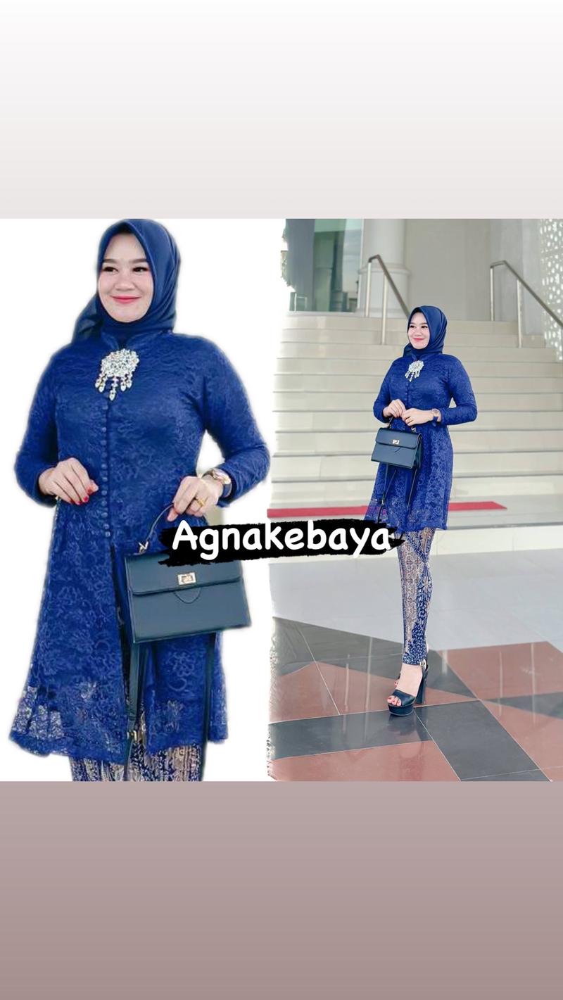 Product Introduction of Kebaya tunik naila brukat halus premium- full kancing Polos Hitam Putih Navy Bawahan Bordir Dress Panjang Semi Wanita Pesta Atasan Seragam Setelan Kondangan Mewah Wisuda 0