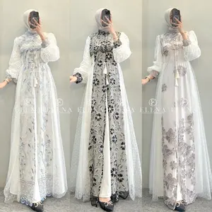 ELENA - Raline dress brukat premium kondangan lebaran wanita kekinian | dress brokat outer lepas pasang free tali dress lebaran lamaran kondangan