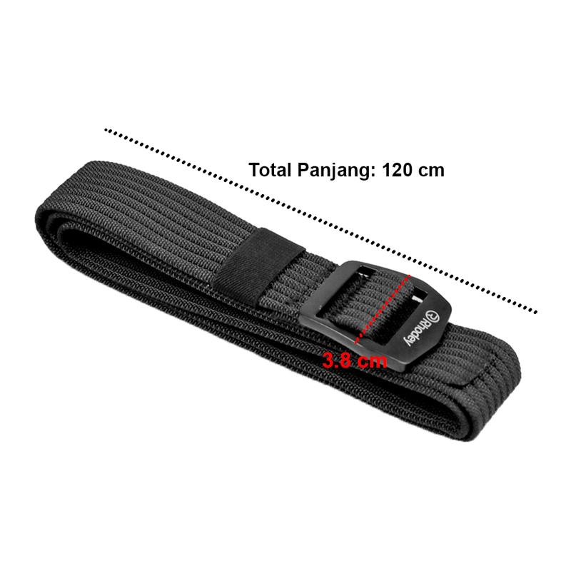 Rhodey Sabuk Pria Ikat Pinggang Tactical Nylon Aluminium Alloy Tebal Tali Gesper Metal F107 Belt 4