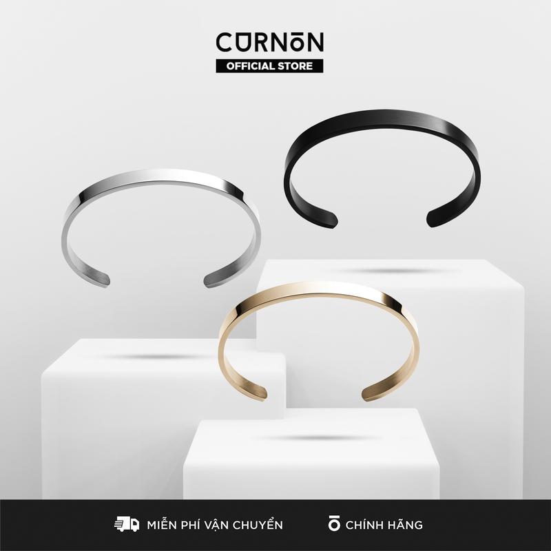Vòng Tay Nam Curnon Jackie Cuff - Phụ Kiện Đeo Tay Thời Trang, Cá Tính - Thiết Kế Basic Bản To, Thép Không Gỉ