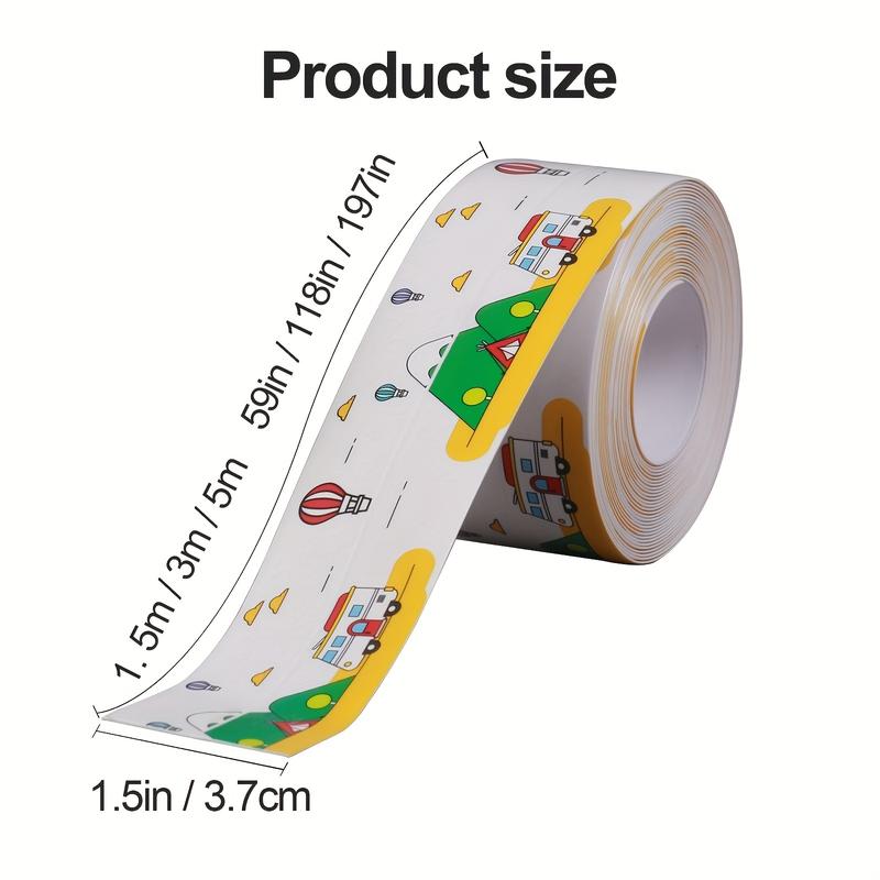 5 Meters-Ultimate Waterproof and Mildew Proof Sealing Strip-Creates a Sealing Barrier for Kitchen and Bathroom-Durable, Easy to Peel and Stick Solution for Moisture and Mildew Proof 2