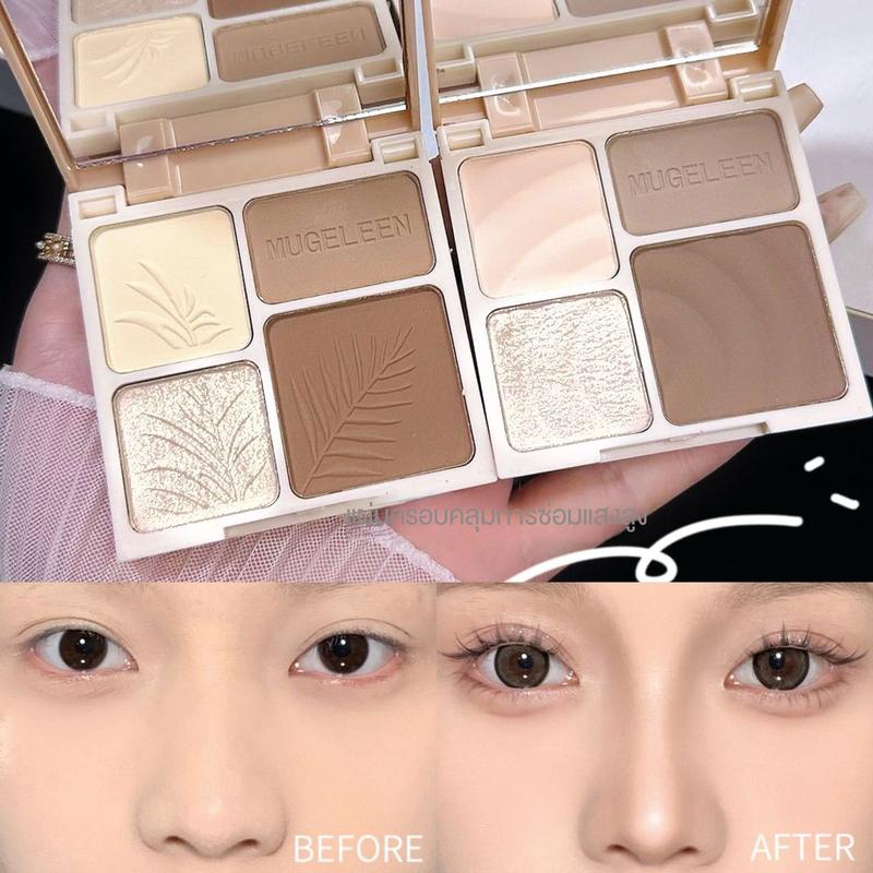 Product Introduction of Four-Color Highlight Repair Makeup Palette Matte Brightening Shadow Nose Shadow Multifunctional Comprehensive Repair 8