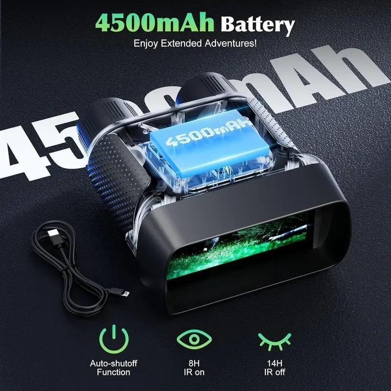 Product Introduction of 4.5 Inch Video Camera, 8X Digital Zoom Night View Goggles, Handheld Small Camera, Professional Night View Goggles for SavingCamping Photos and Videos 3